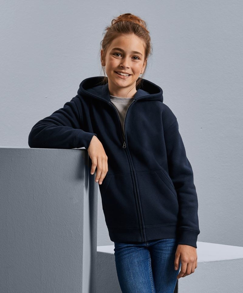 Kids Authentic Zipped Hooded Sweat Russell 266B