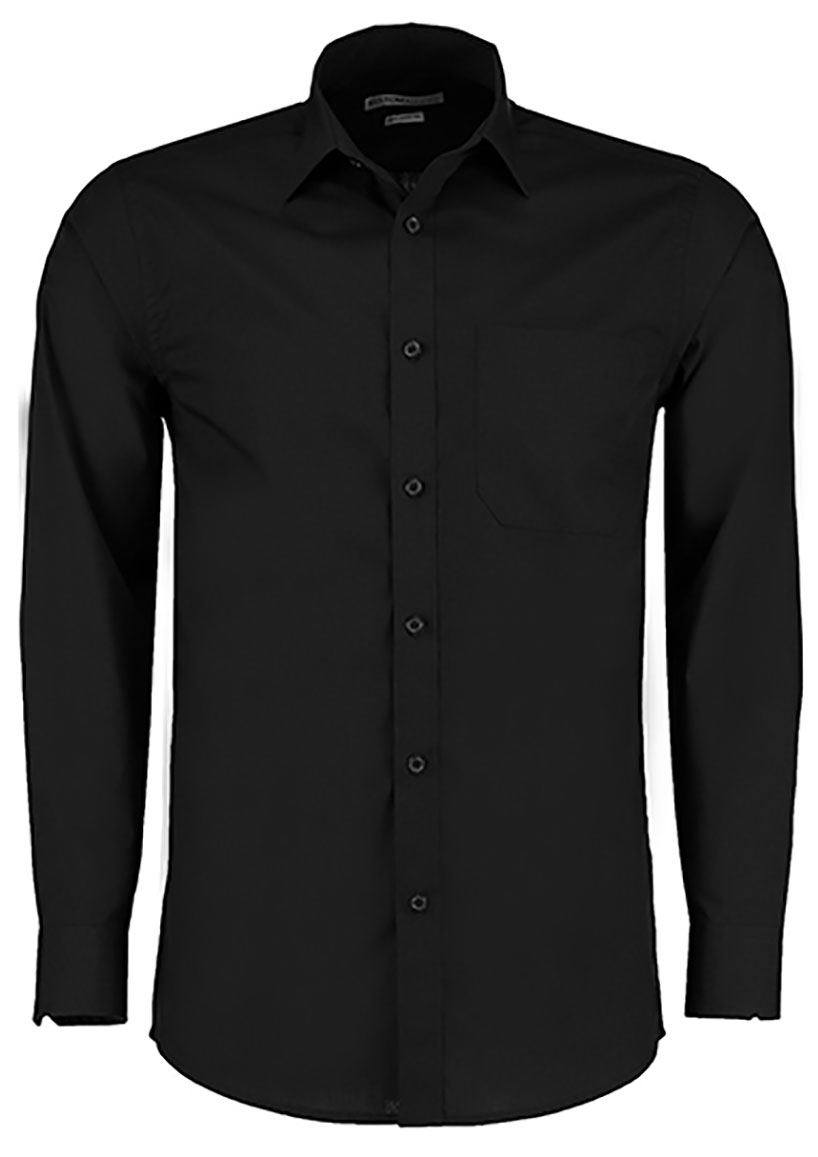 Tailored Fit Poplin Shirt Long Sleeve Kustom Kit K142
