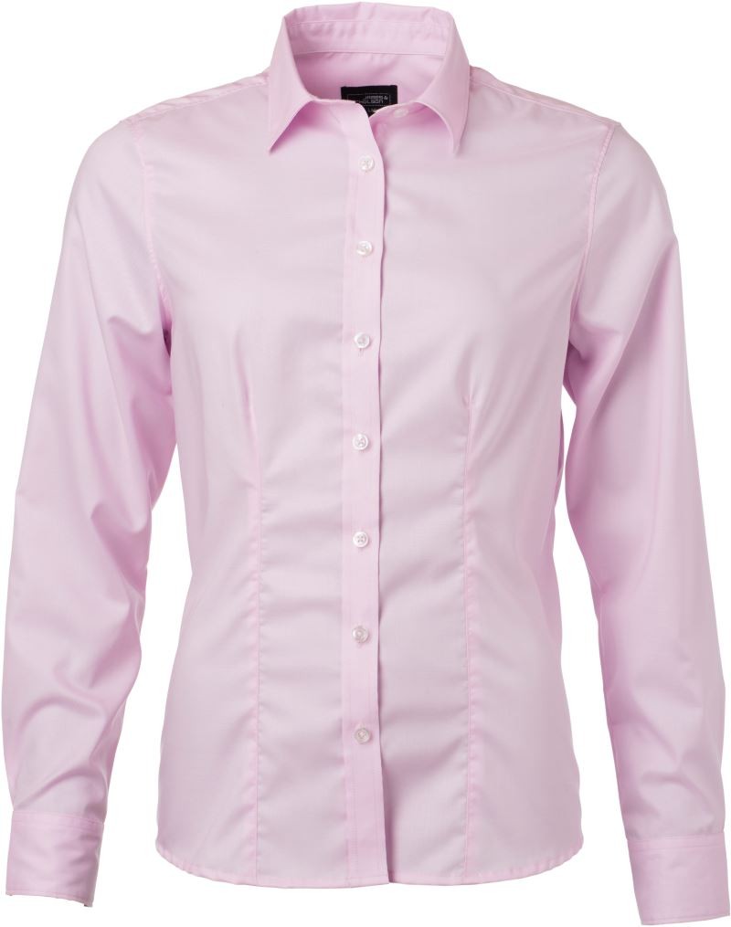 Ladies' Shirt Longsleeve Micro-Twill James&Nicholson JN681