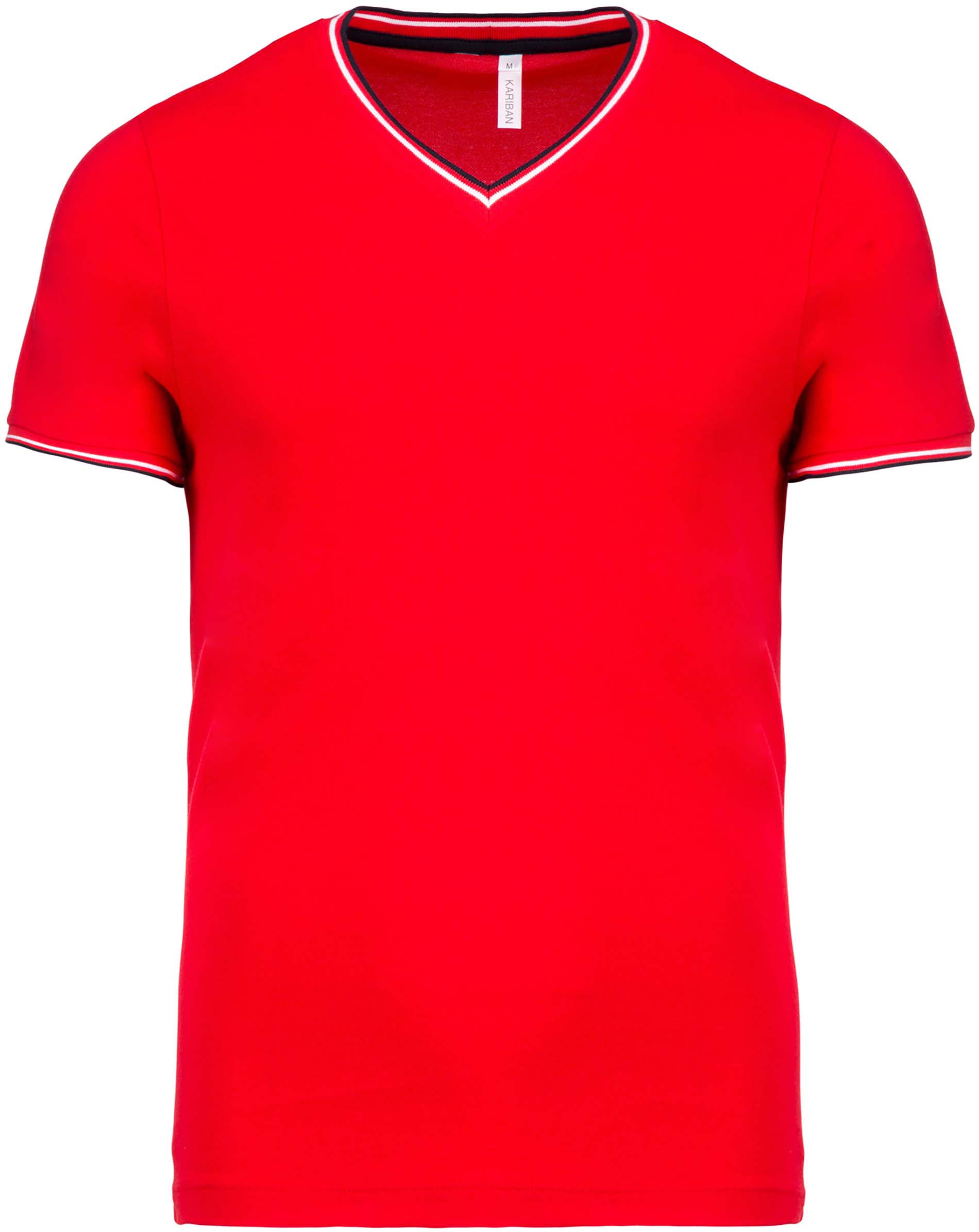 Men's Piqué V-Neck T-Shirt Kariban 374