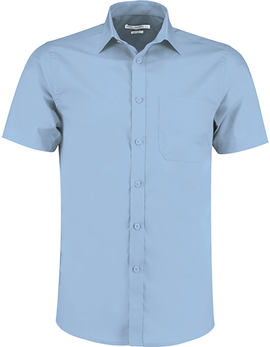 Tailored Fit Poplin Shirt Short Sleeve Kustom Kit K141