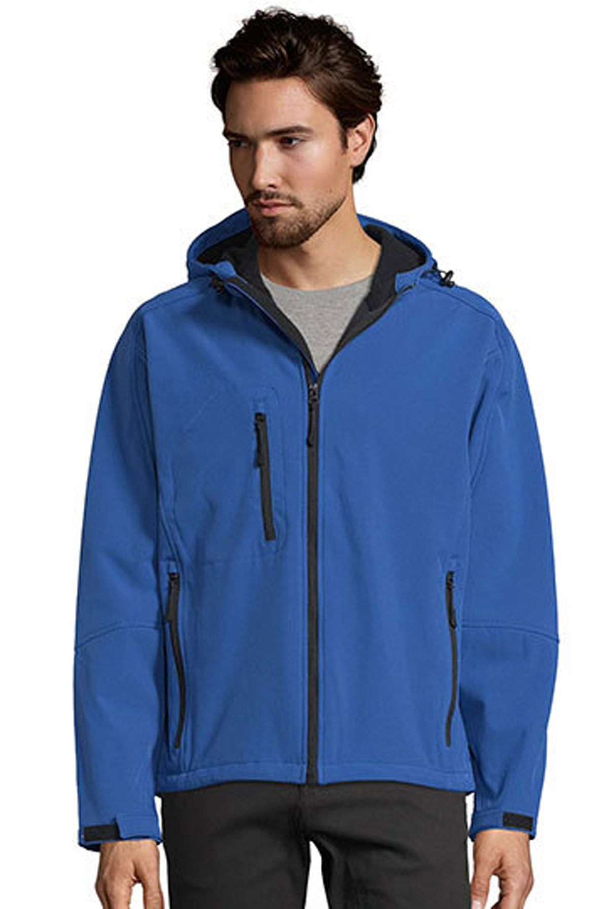 Men`s Hooded Softshell Jacket Replay Sol's 6602