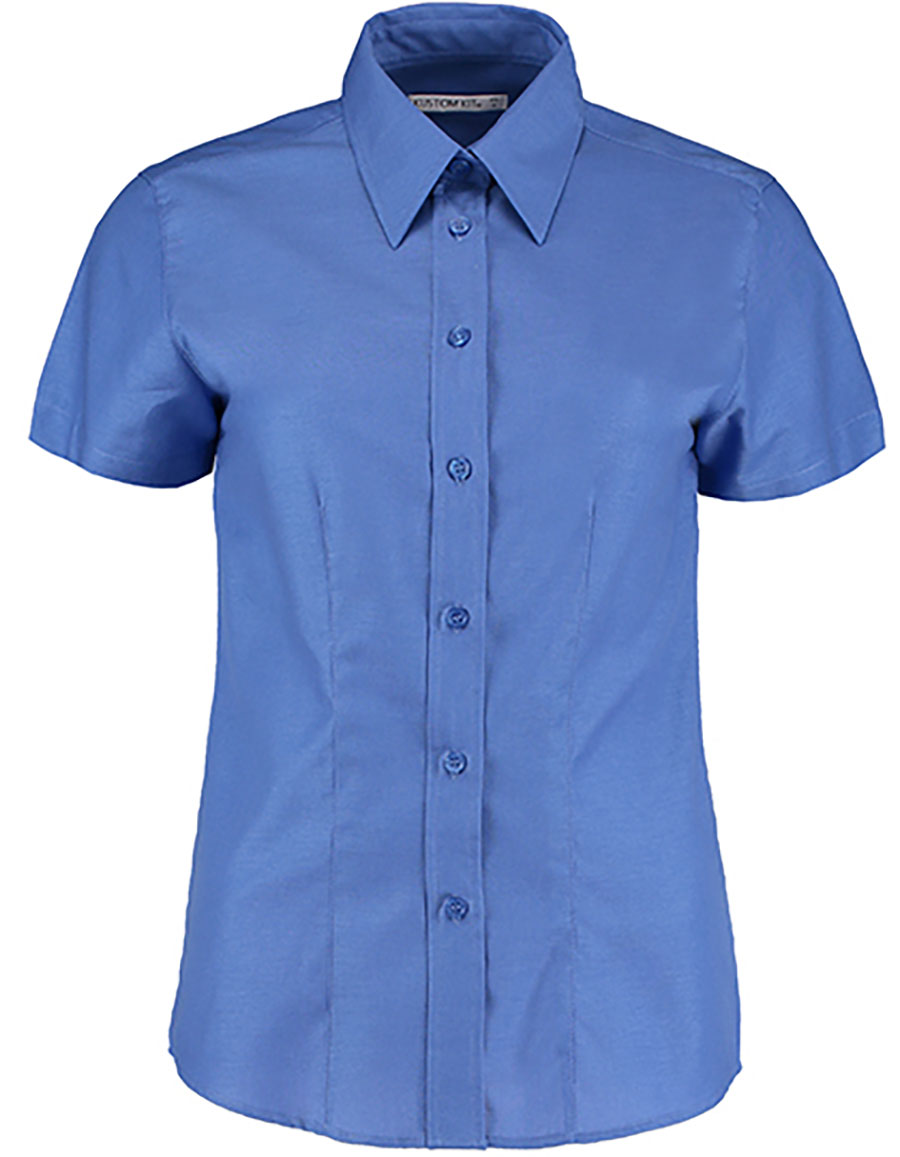 Women`s Tailored Fit Workwear Oxford Shirt Short Sleeve Kustom Kit K360