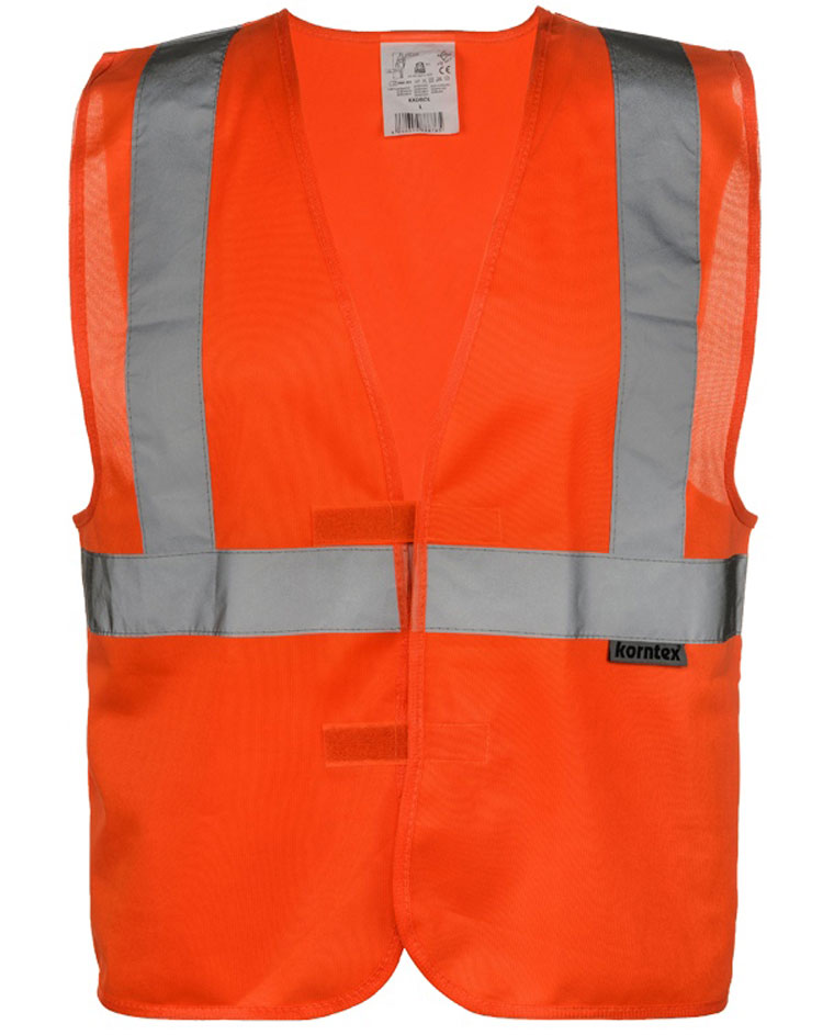 Safety Vest with 3 Reflective Tapes Korntex KXDR